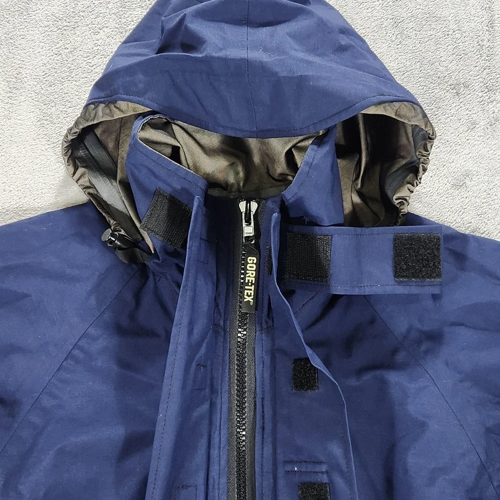 Propper Parka Mens Small Blue‎ Gore-Tex Foul Weather II Hooded Coat Military
